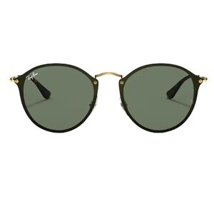 RAY-BAN Blaze Round Sunglasses NEW Gold And Green RB3574-N